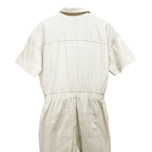 Universal Thread Womens Beige Utility Jumpsuit Overalls Short Sleeves  Size 8 - Picture 10 of 13
